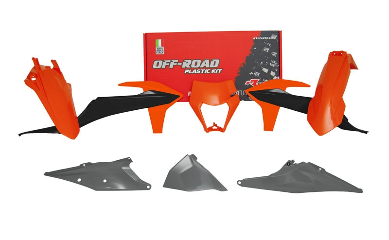 KIT PLASTICA ARANCIONE KTM - NERO - GRIGIO KTM